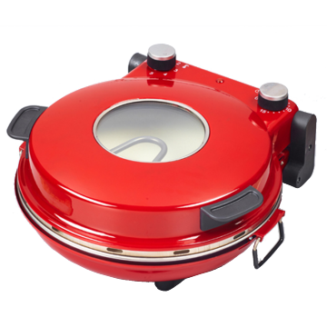 Nouveau fabricant de casseroles à pizza électrique de 12 &quot;avec fenêtre de visualisation Machine à pizza à temps de cuisson de 5 minutes avec arrêt automatique